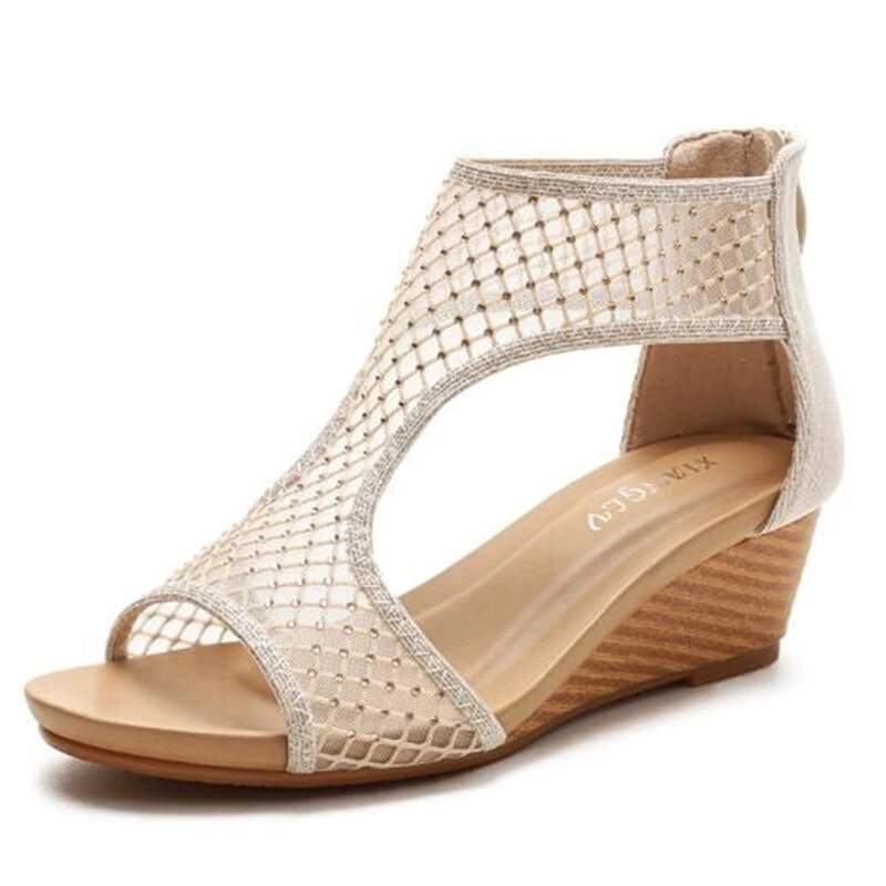 elegant Lace mesh shoes women sandals – Chyhua