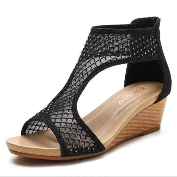 elegant Lace mesh shoes women sandals – Chyhua