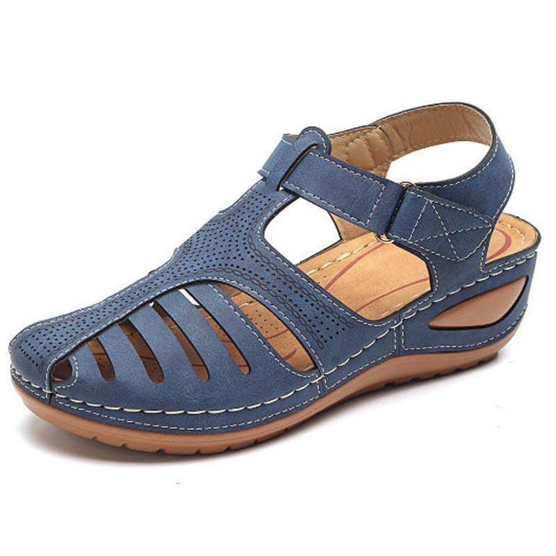 Bebebee - Soft PU Leather Closed Toe Vintage Anti-Slip Sandals - Image 34