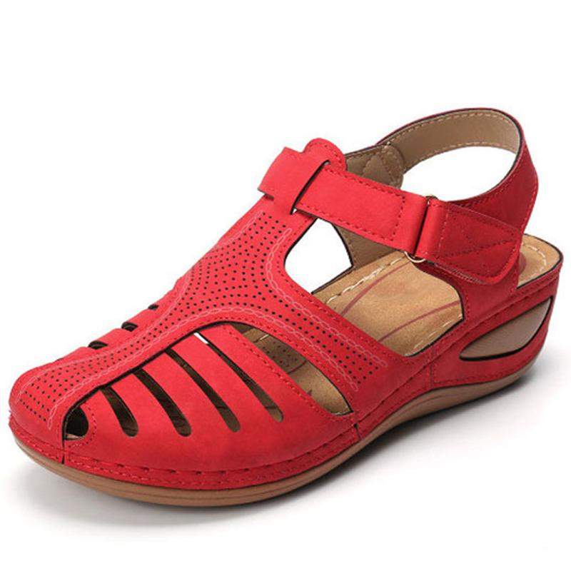 Bebebee - Soft PU Leather Closed Toe Vintage Anti-Slip Sandals - Image 26