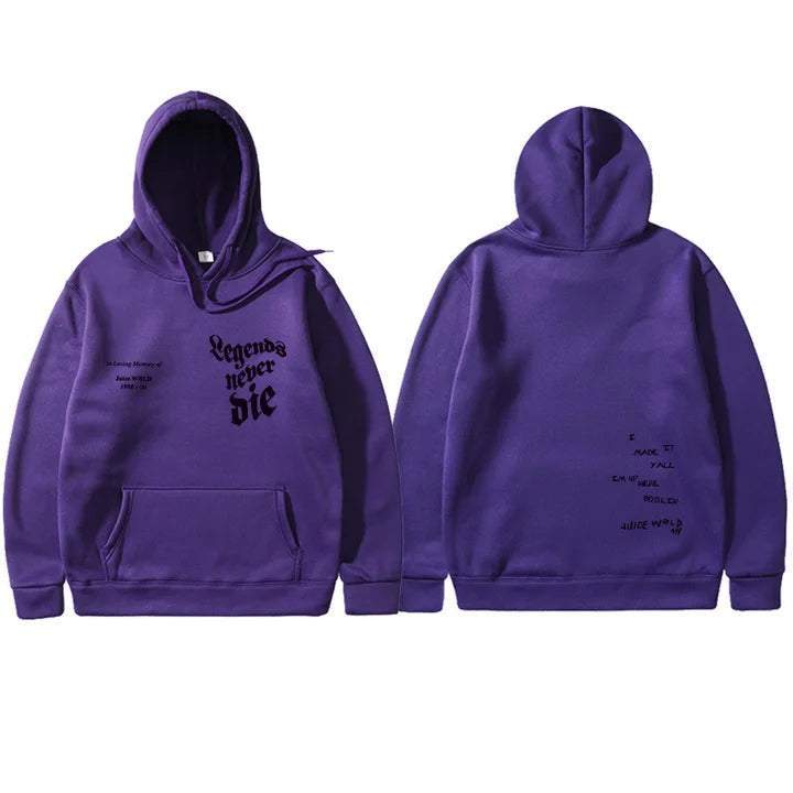 Juice WRLD in Loving Memory Hoodie Autumn and Winter Fleece Sweater ...