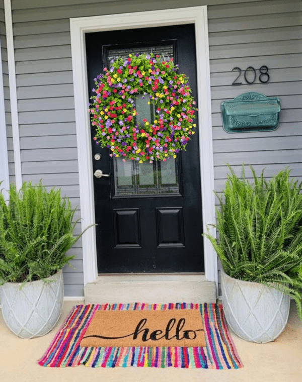 Farmhouse Colorful Cottage Wreath - Image 5