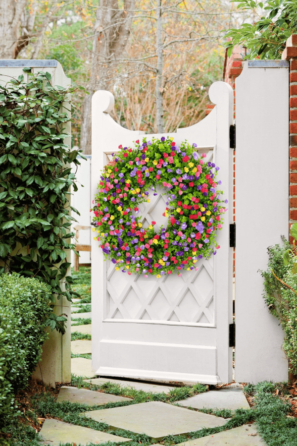 Farmhouse Colorful Cottage Wreath - Image 8