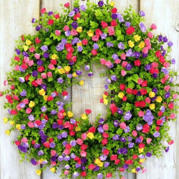 Farmhouse Colorful Cottage Wreath