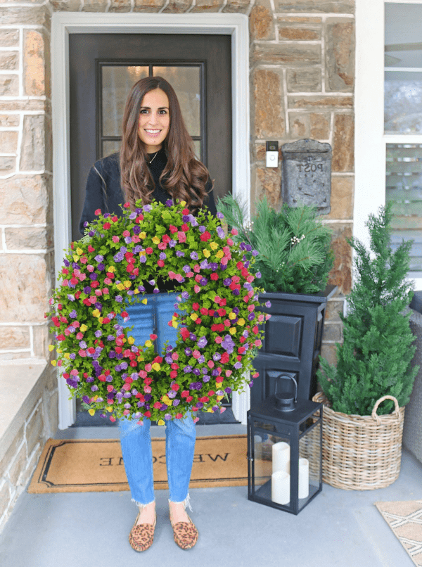 Farmhouse Colorful Cottage Wreath - Image 3