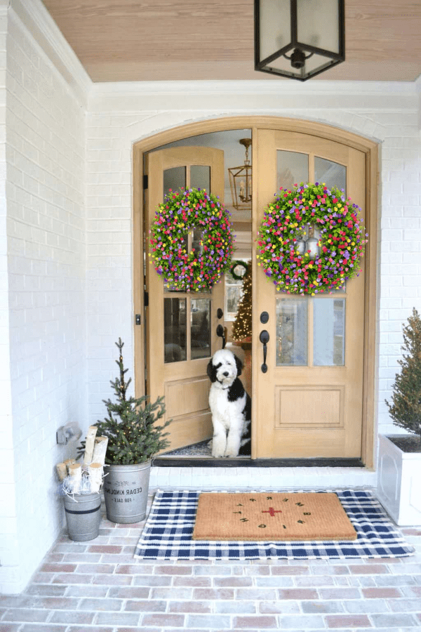 Farmhouse Colorful Cottage Wreath - Image 7