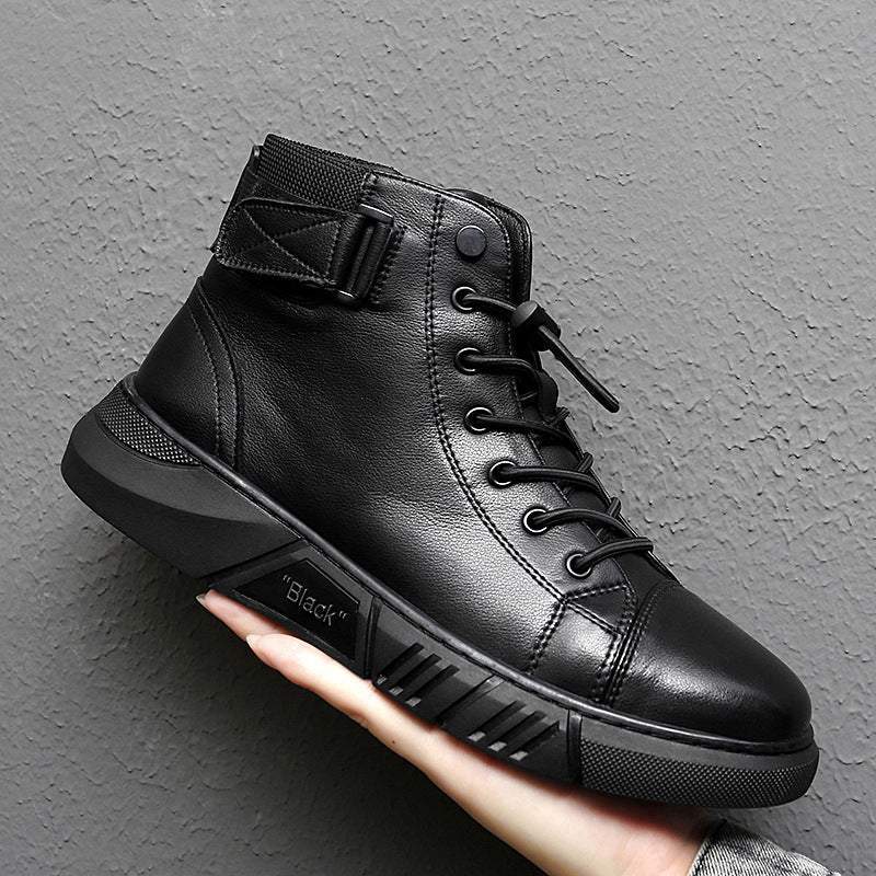 Men Black Leather Boots – Chyhua