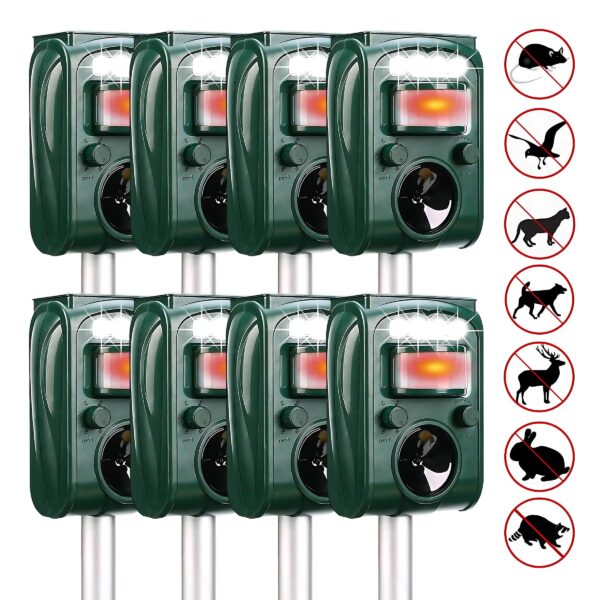 Highly Efficient Solar Ultrasonic Animal Repeller - With 5 Frequencies, Repels Moles, Squirrels, Deer, Snakes, Cats, Dogs, Raccoons, Skunks, Foxes, Birds - Image 7