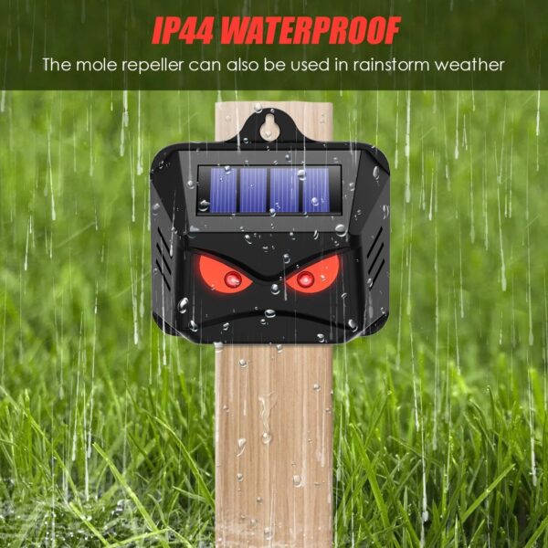 Solar Nocturnal Animal Repeller - With Red LED Light - For Skunk, Deer, Coyote, Fox, Raccoon, Cat, Garden, Yard, Farm Chicken Coop - Image 4