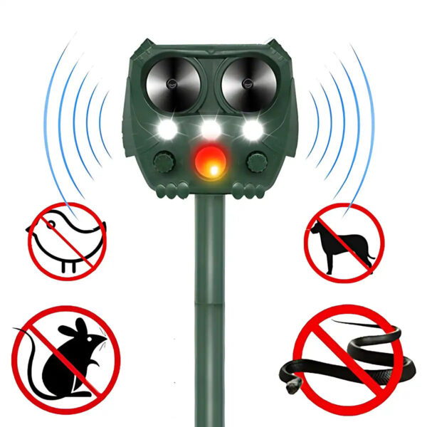 Solar Ultrasonic Animal & Pet Repeller Motion Sensor Repels Birds, Snakes, Raccoons, Skunks, Deer, Cats, Dogs, Rats - Image 12