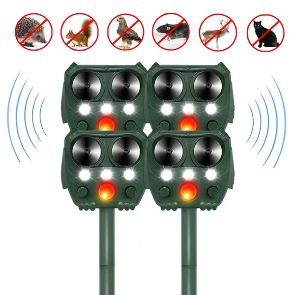 Solar Ultrasonic Animal & Pet Repeller Motion Sensor Repels Birds, Snakes, Raccoons, Skunks, Deer, Cats, Dogs, Rats - Image 11