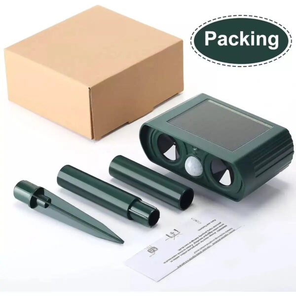 Solar Ultrasonic Coyote/Raccoon/Skunk/Snake & Rodent Repeller - Weatherproof - Image 5