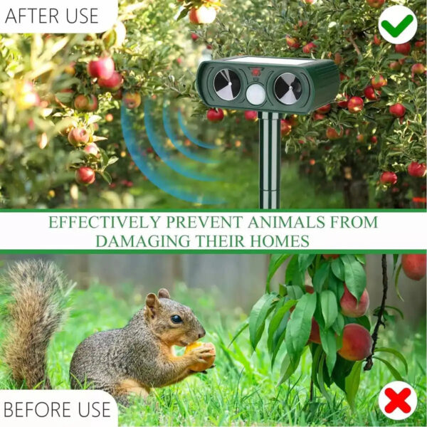 Solar Ultrasonic Coyote/Raccoon/Skunk/Snake & Rodent Repeller - Weatherproof - Image 14