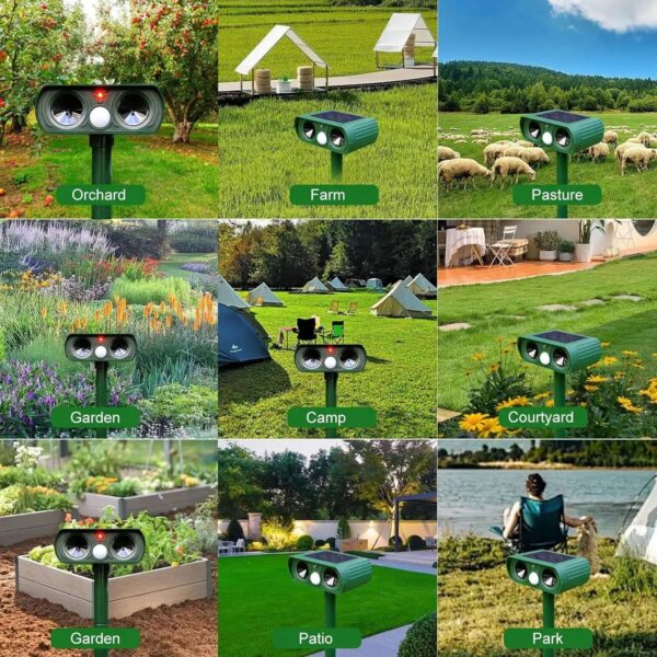 Solar Ultrasonic Coyote/Raccoon/Skunk/Snake & Rodent Repeller - Weatherproof - Image 15